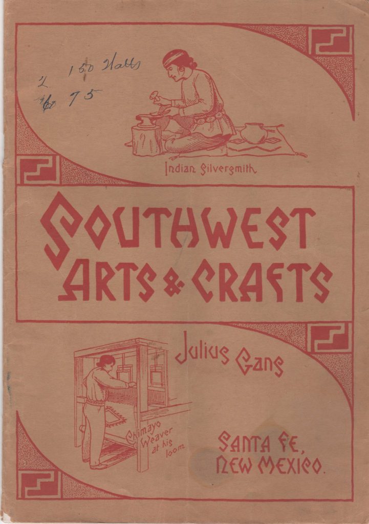 Julius Gans Southwest Arts & Crafts Cover, Santa Fe, New Mexico