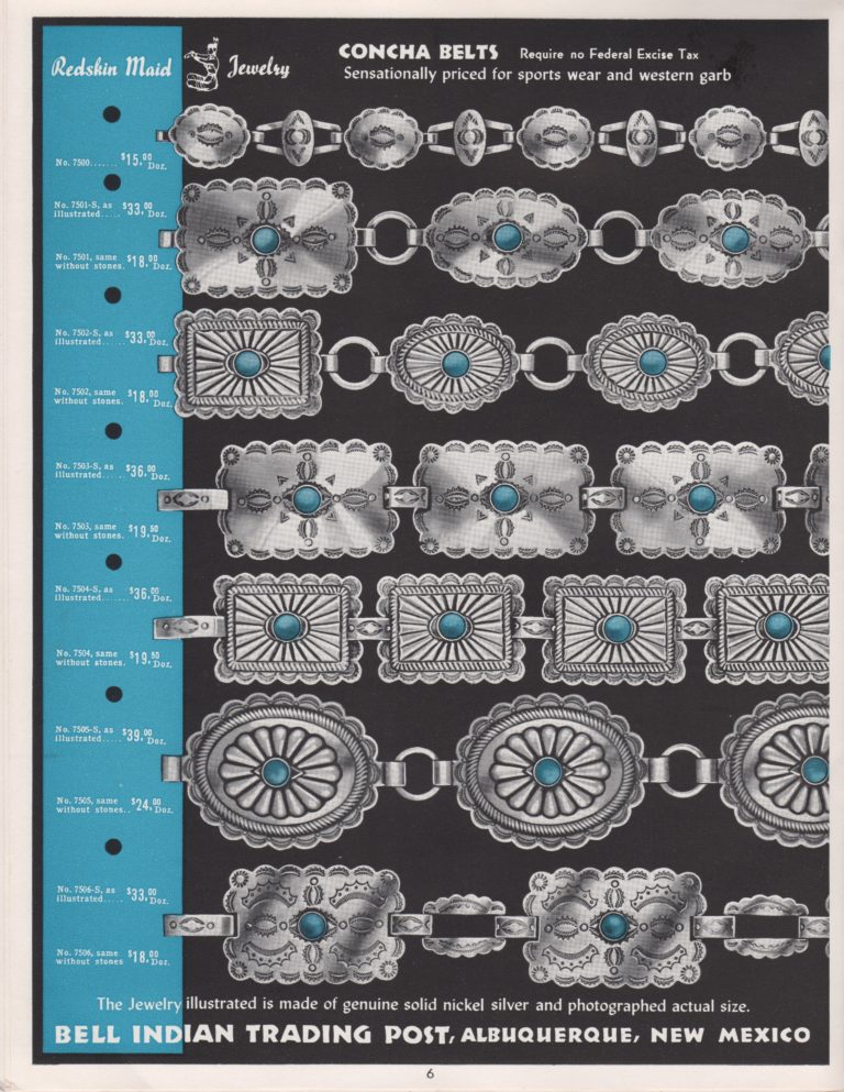 Bell Indian Trading Post original wholesale catalog given to the