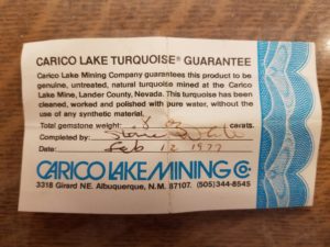 Carico Lake Mining Co. Guarantee
