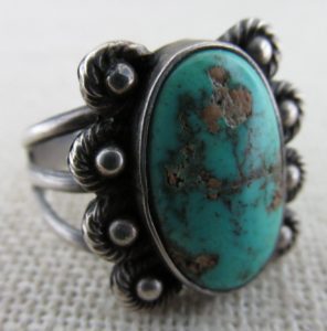 1930 Natural Turquoise Fred Harvey Ring