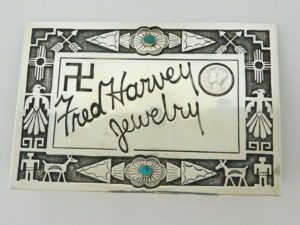 Fred Harvey Sterling Silver Jewelry Plaque