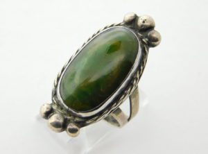 Cerrillos Turquoise Fred Harvey Ring