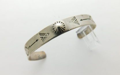 SILVER REPOUSSE Center Cone and Arrow Fred Harvey Bracelet