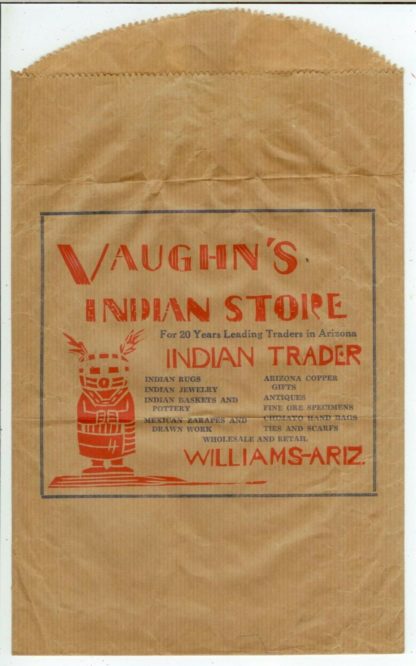 Vaughn's Indian Store Paper Bag Advertisement