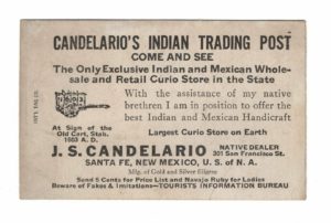 Candelario's Indian Trading Post Card