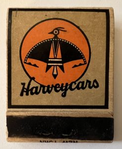 Harvey Cars Matchbook