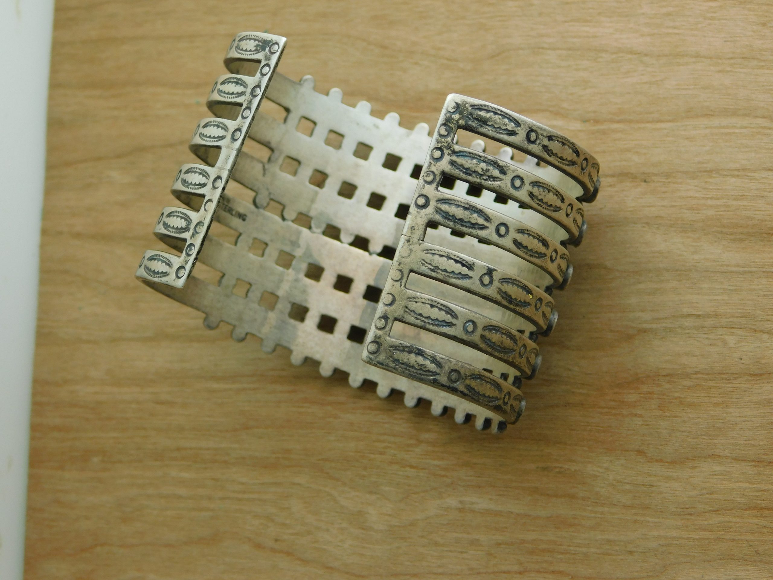 ZUNI Sterling Silver Row Cuff - Image 2