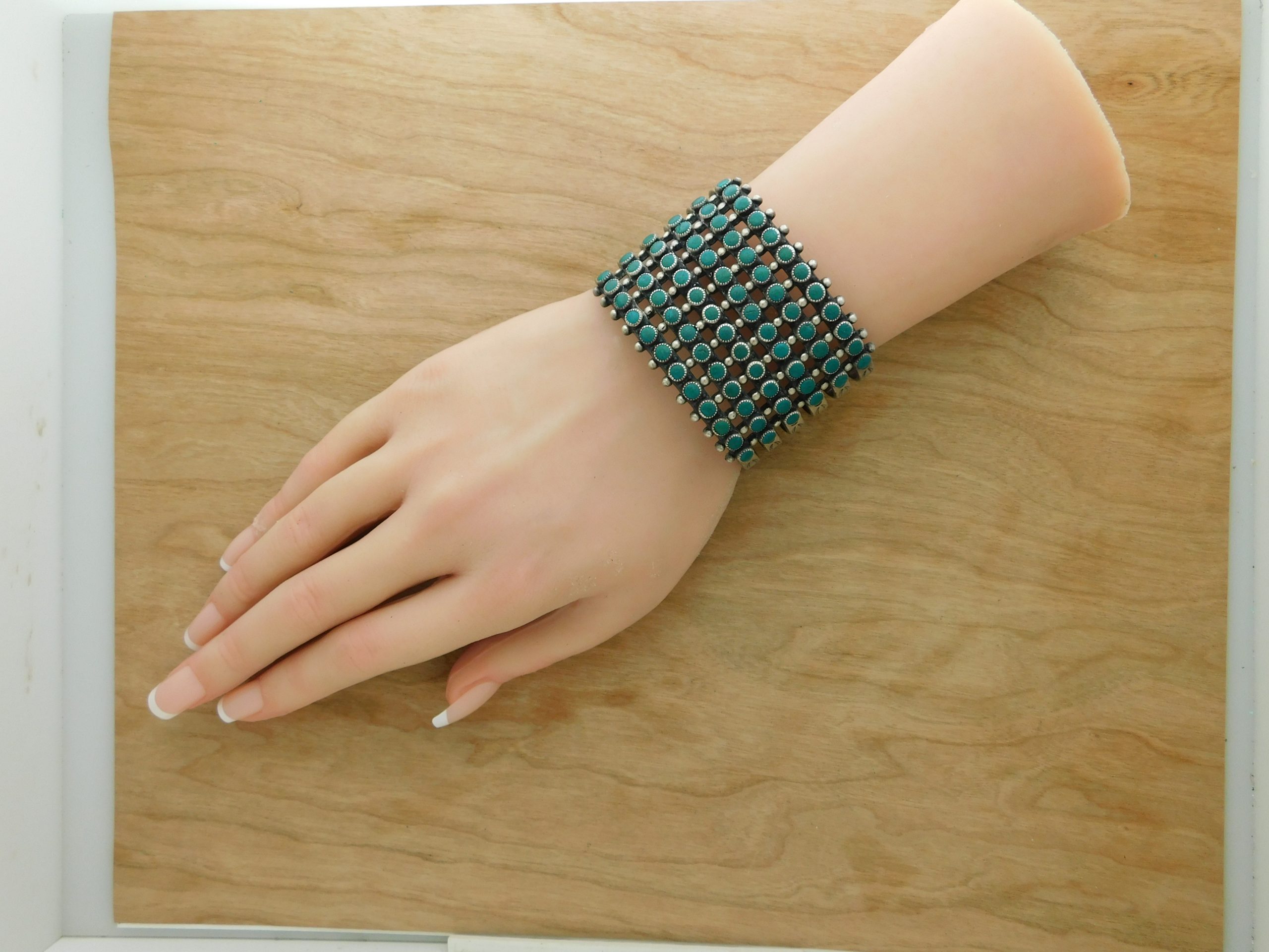 ZUNI Sterling Silver Row Cuff - Image 3