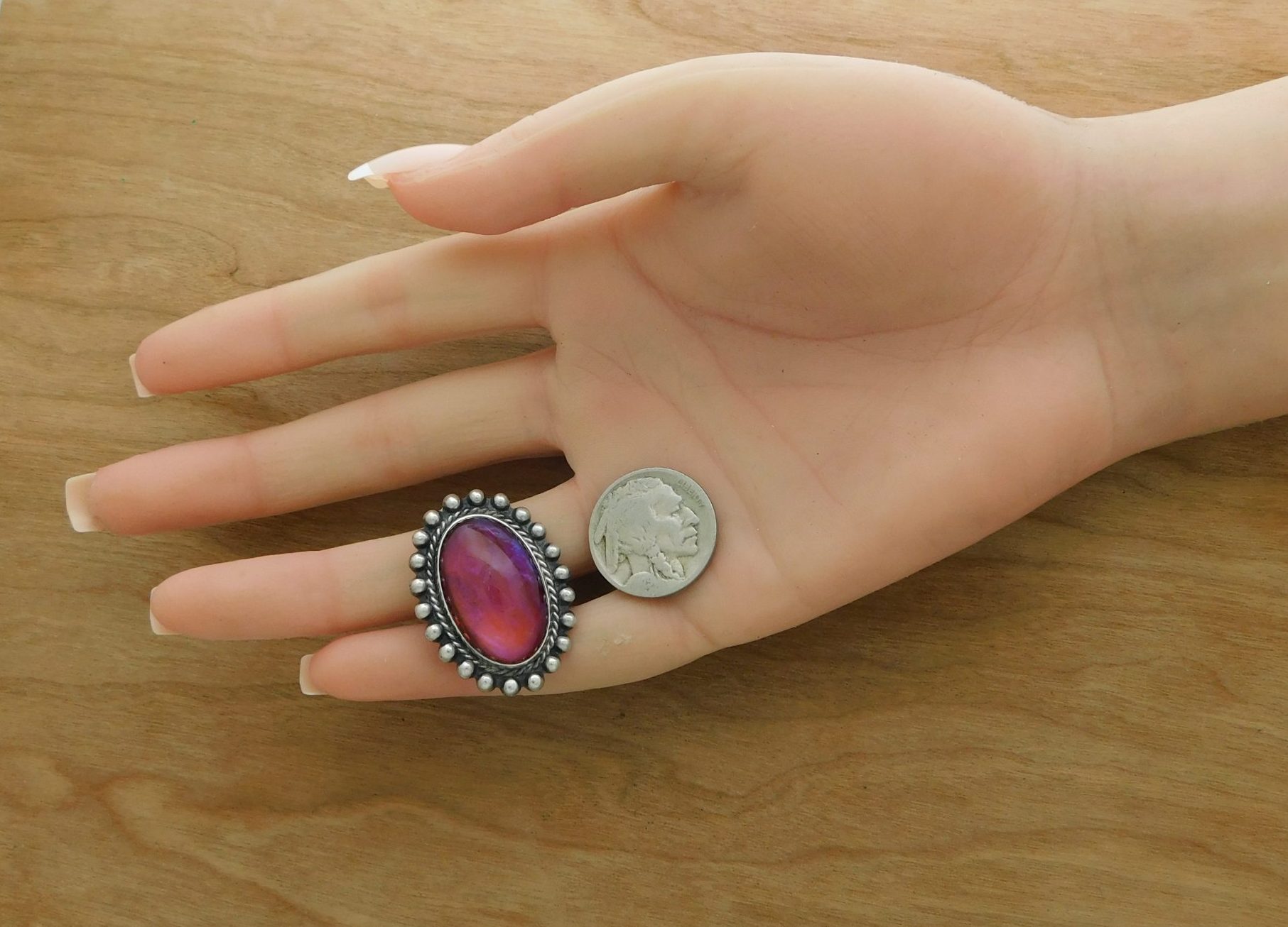 Dragon's Breath Sterling Pin in Hand